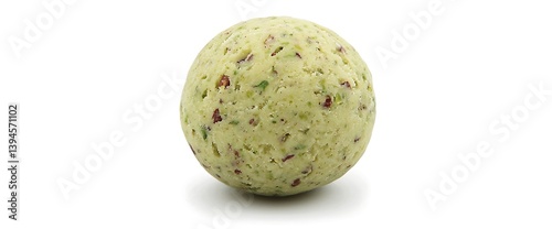 Pistachio Ice Cream Scoop with Gourmet Dessert.