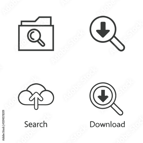 Modern UI Icons Set for Web and App Design