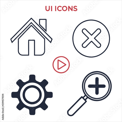 Modern UI Icons Set for Web and App Design
