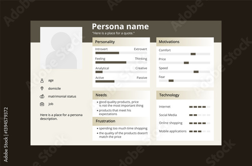 UX persona template.