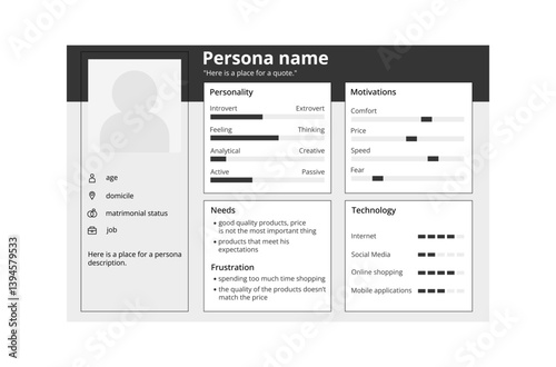 UX persona template.