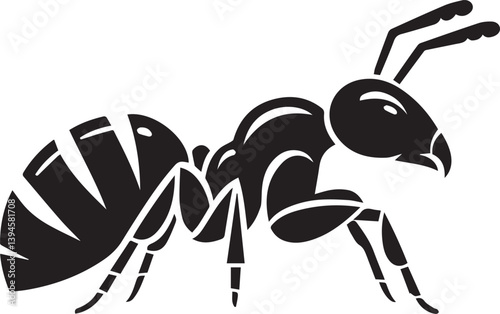 Carpenter Ant Vector | Black Ant Silhouette Clipart Illustration