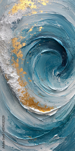 Abstract Liquid Marble Swirls in Blue, Black, and Gold with Glitter Accents, Featuring a Stunning Combination of Grey, White, and Metallic Tones for a Unique Artistic Expression