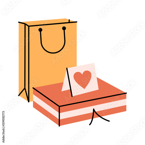 colorful gift boxes and shopping bag