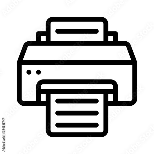 printer line icon