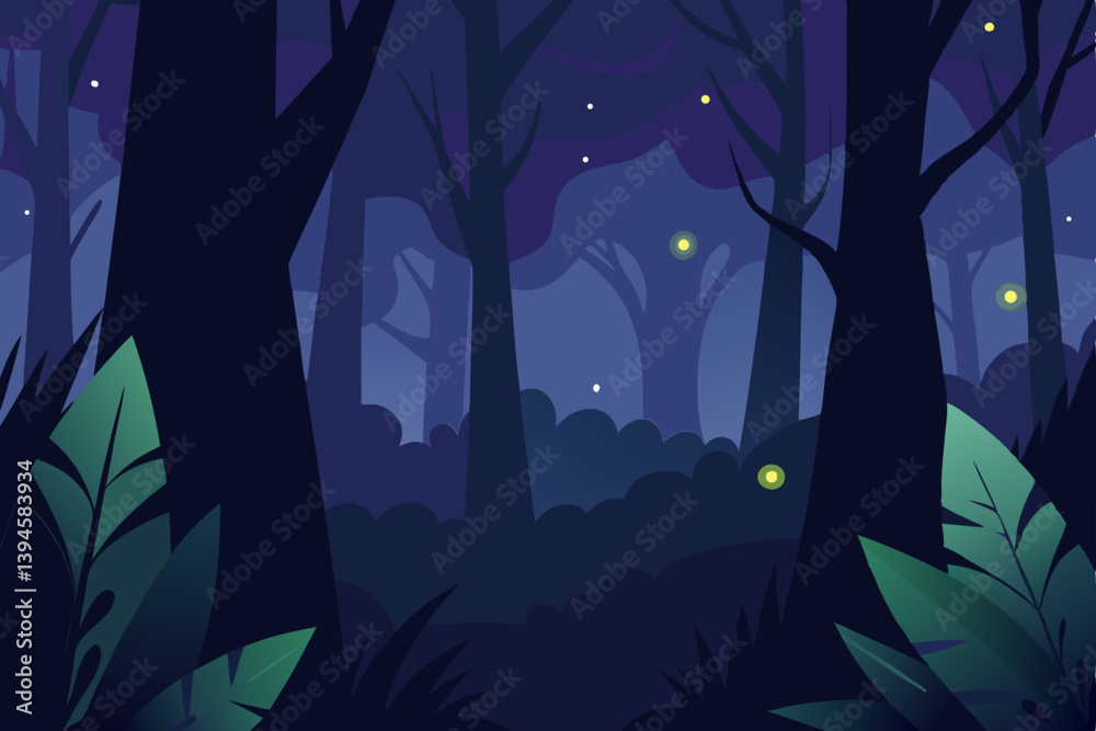 trees in the night trees in the night
