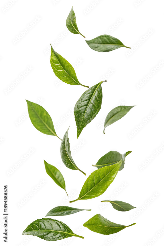 green leaves isolated on white background green leaves isolated on white background
