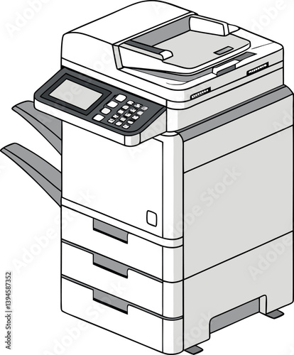 Fotocopy Machine Vector Art for Graphic Designers