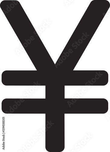 Japanese Yen Sign (¥) Symbol - High-Resolution EPS Vector Graphic for Financial and Currency Design