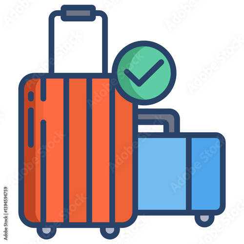 Linear color Baggage reclaim icon