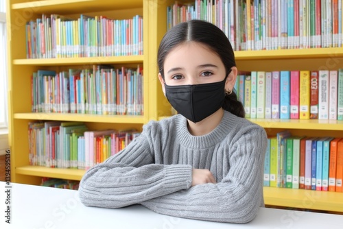 A student taking part in a school-wide reading marathon