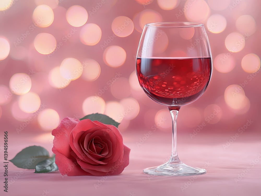 Red wine and a rose Red wine and a rose