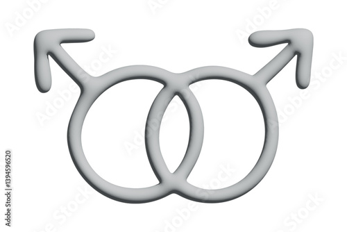 3d homosexual gender identity icon Symbol used to represent sex and gender