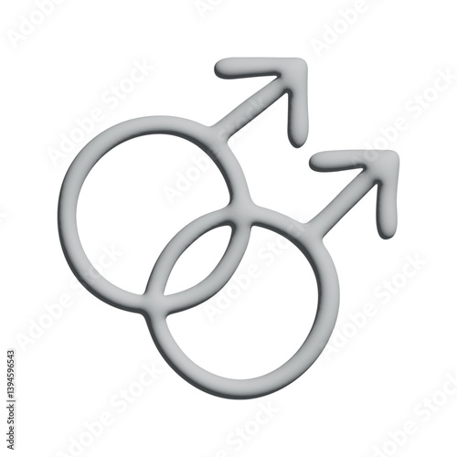 3d homosexual gender identity icon Symbol used to represent sex and gender