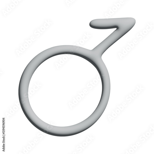 3d demiboy gender identity icon Symbol used to represent sex and gender