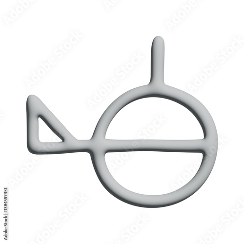 3d demigender gender identity icon Symbol used to represent sex and gender
