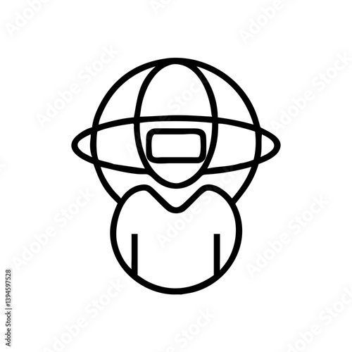 Character wearing VR headset exploring virtual world
