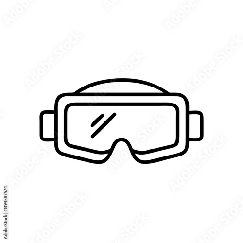 Ski goggles on a white background