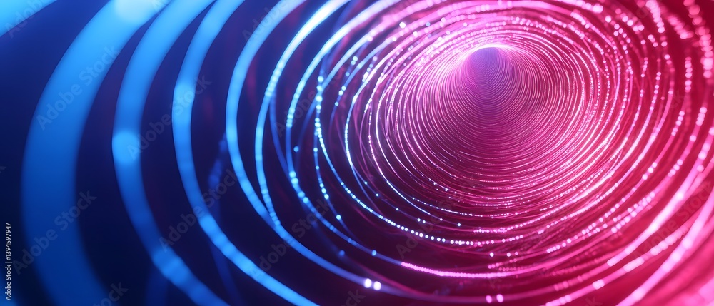Abstract tunnel with glowing circular patterns Abstract tunnel with glowing circular patterns