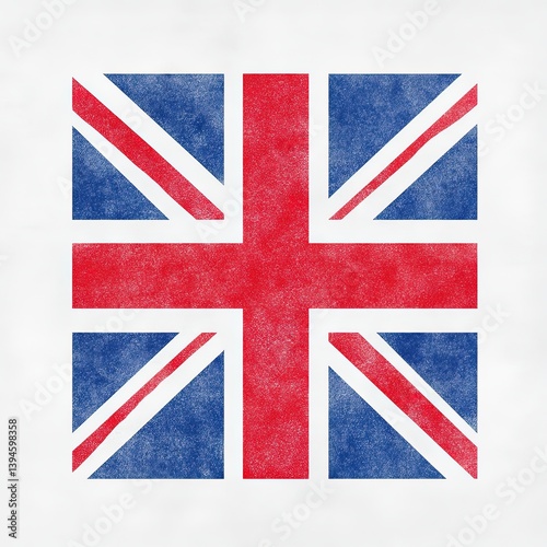 Union jack flag in square shape
