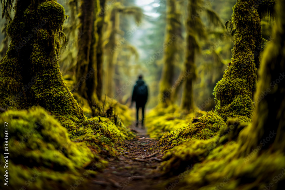 Exploring lush green mossy forest trail a captivating nature walk through the pacific northwest woods Exploring lush green mossy forest trail a captivating nature walk through the pacific northwest woods