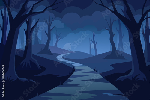 Obraz na płótnie night in the woods w salonie