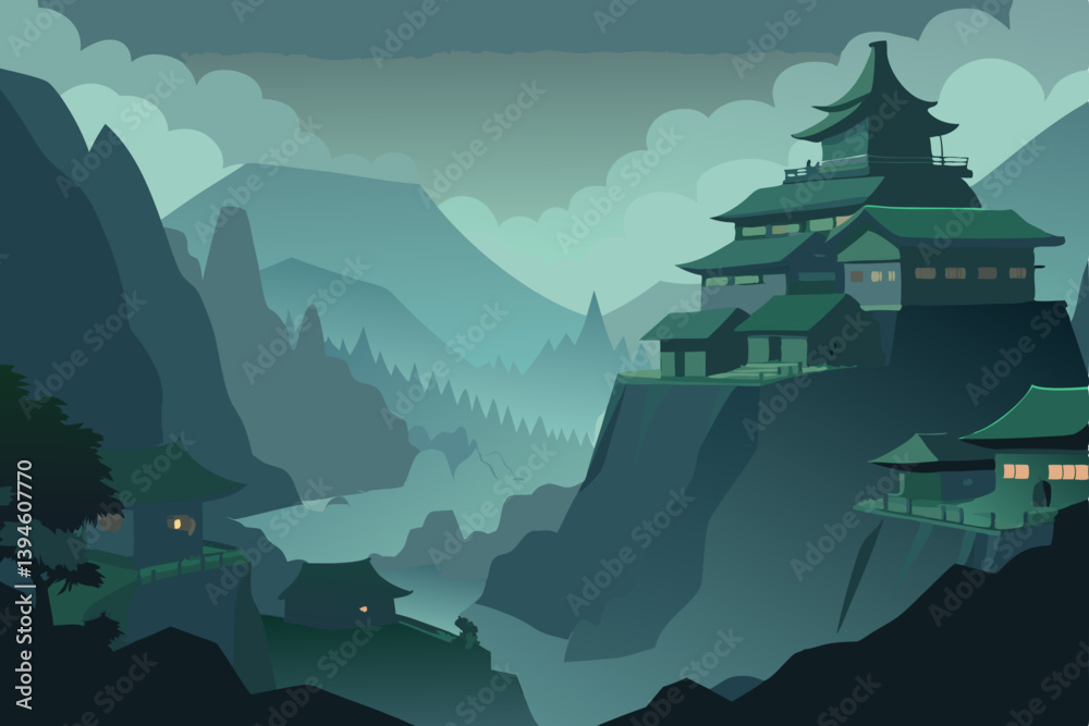 castle in the mountains