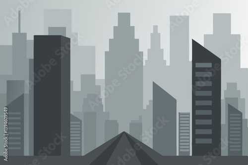 Obraz na płótnie city skyline with skyscrapers w salonie