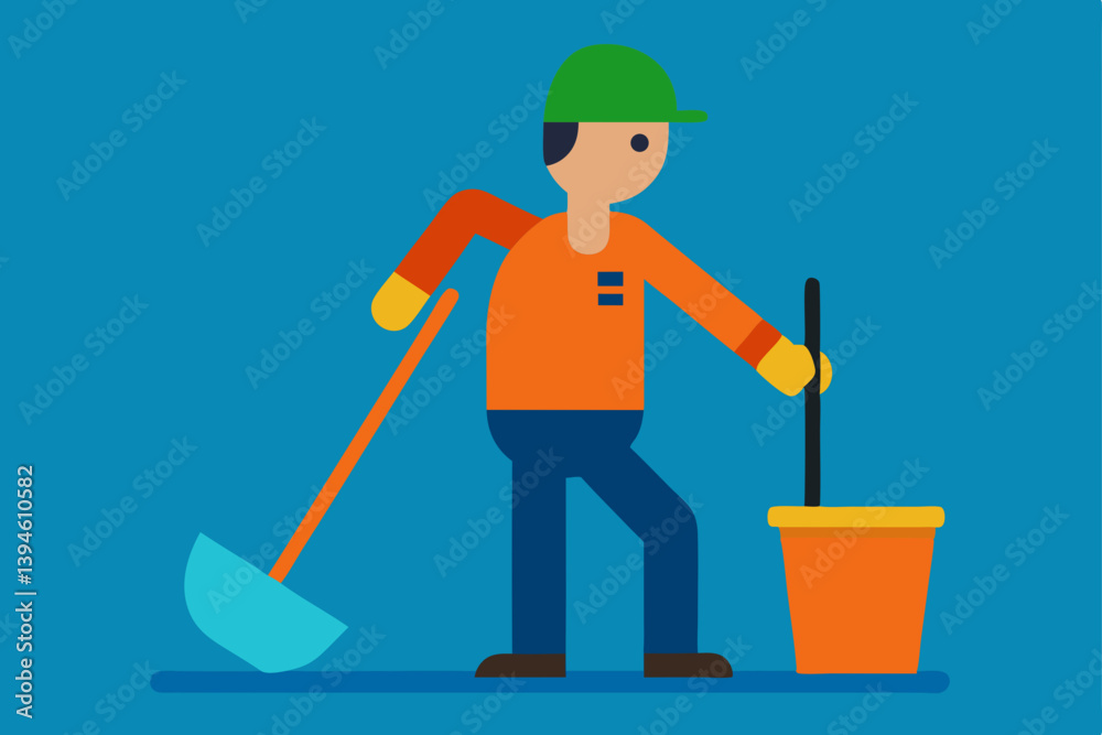 vector illustration of a worker