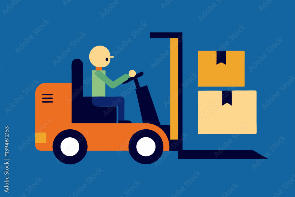 forklift truck with forklift