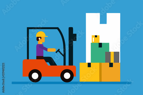 forklift in warehouse
