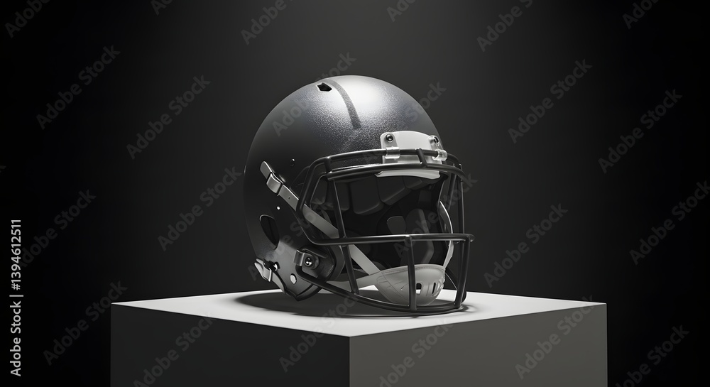 Naklejka premium American Football Helmet on a Pedestal