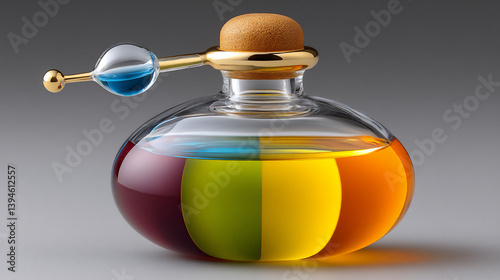 colorful burette: visual chemistry photo
