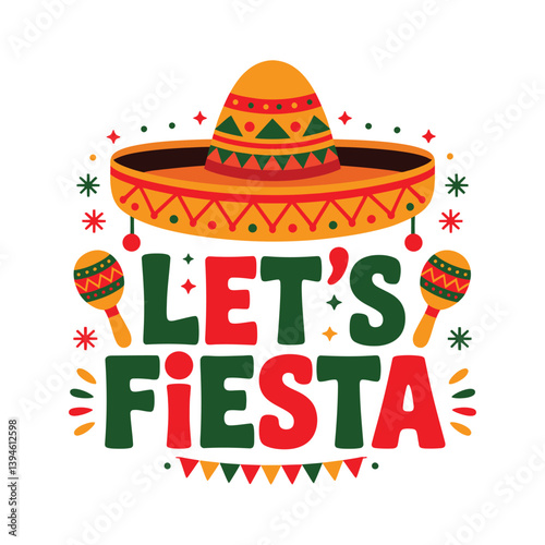 Let's Fiesta t shirt design, cinco de mayo t shirt design