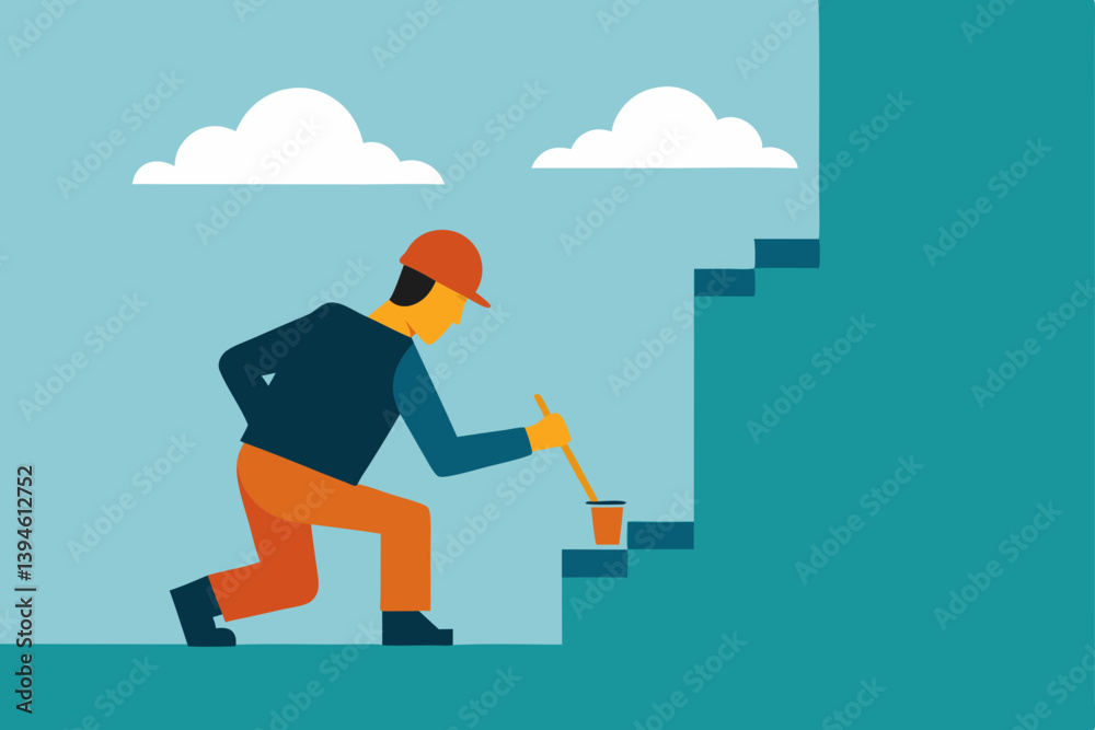 construction worker on the roof