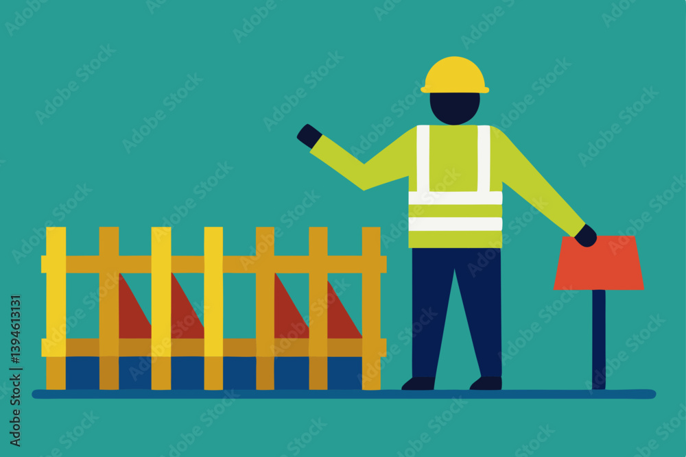 construction worker with a helmet