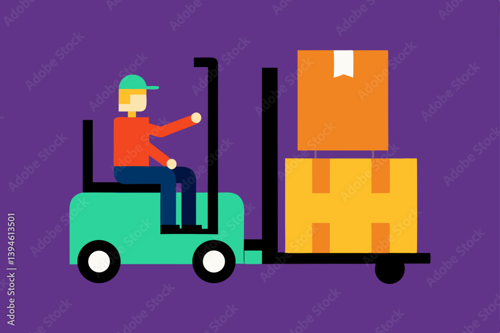 forklift truck with forklift