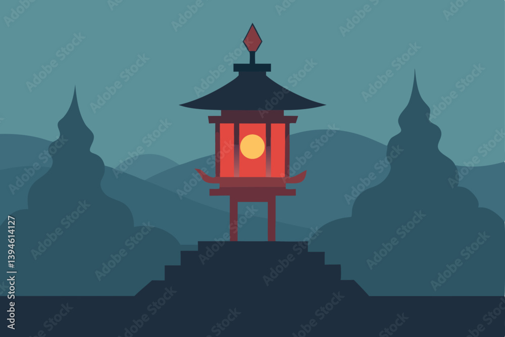 lantern on the wall