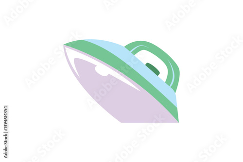 Iron Home Appliance Vector Illustration