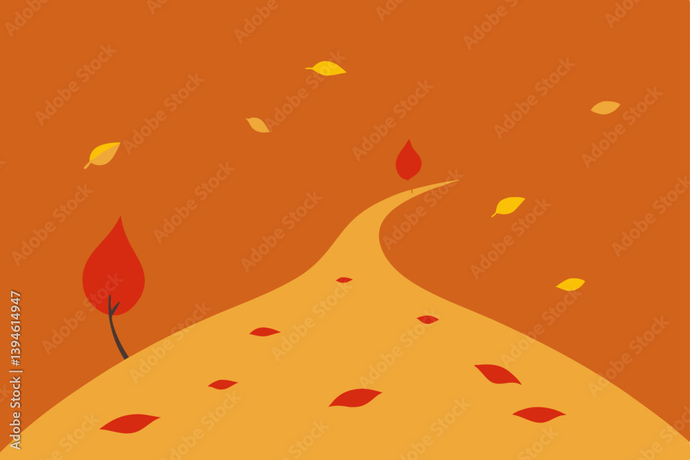 vector illustration of an autumn background