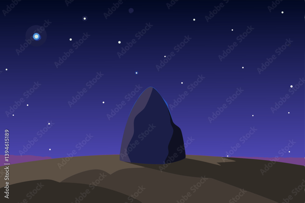 night sky and moon
