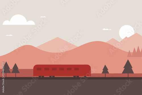 train in the mountains