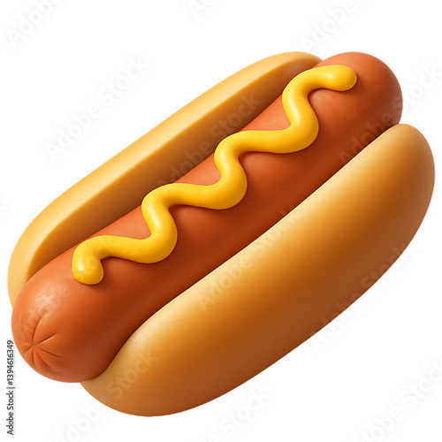 hot dog with mustard