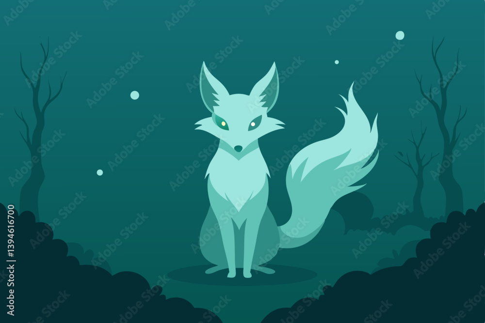 wolf and moon