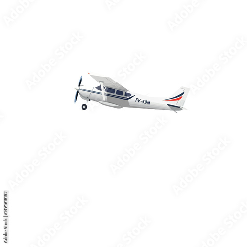 White Airplane in Flight