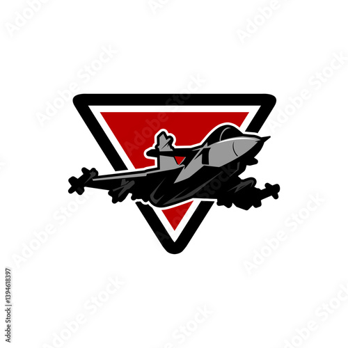 logo modern fighter jet military aircraft illustration