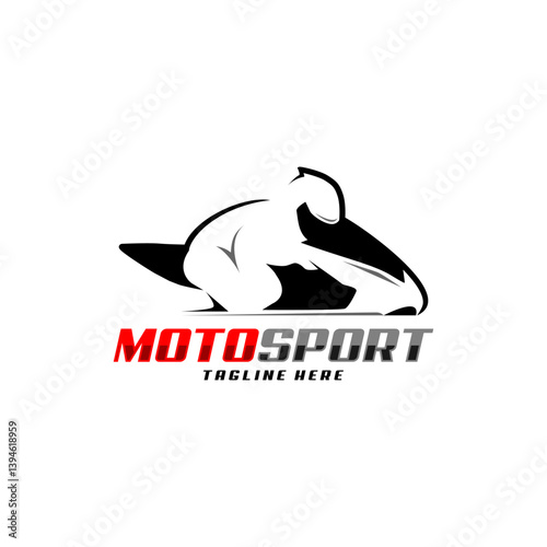 motosport super bike rider biker logo template