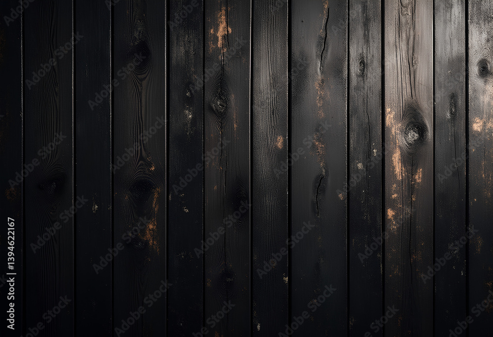 Fototapeta premium Weathered wooden surface with dark tones
