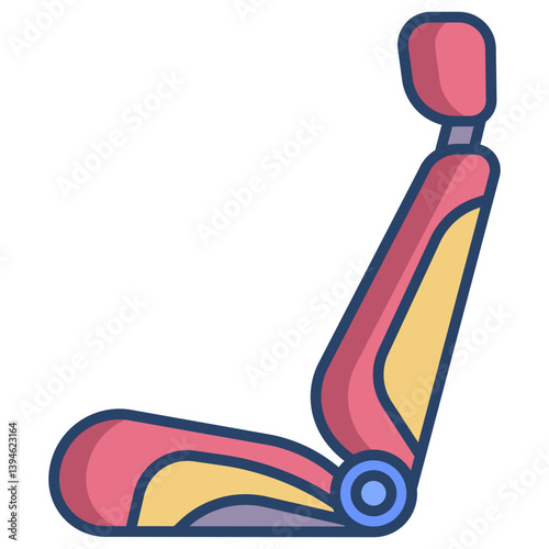 Linear color Car seat icon