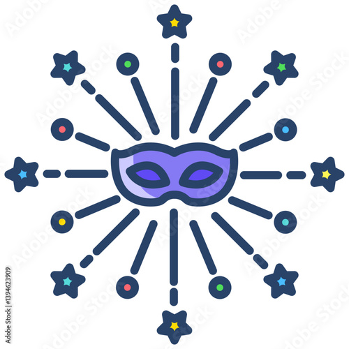 Linear color Fire works icon